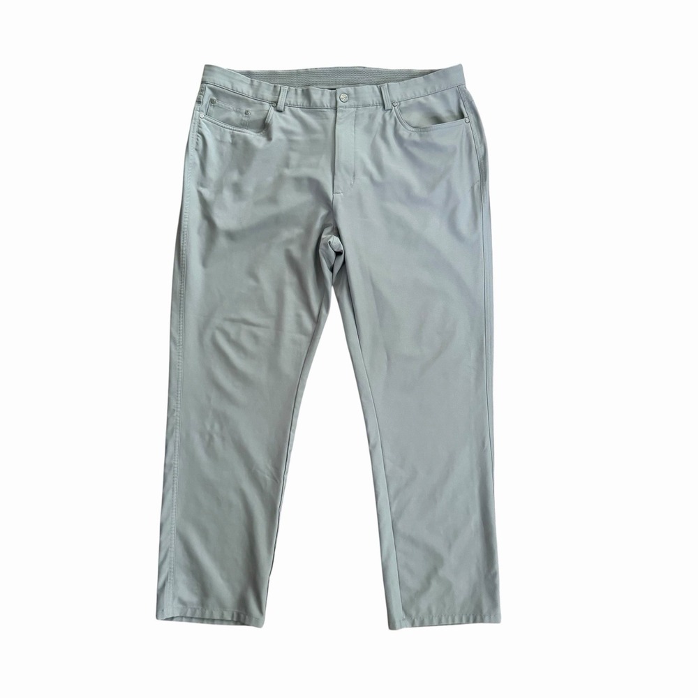 Greg Norman 5 Pocket Golf Pants Mens Size 38x29 Gray Performance Stretch Chino